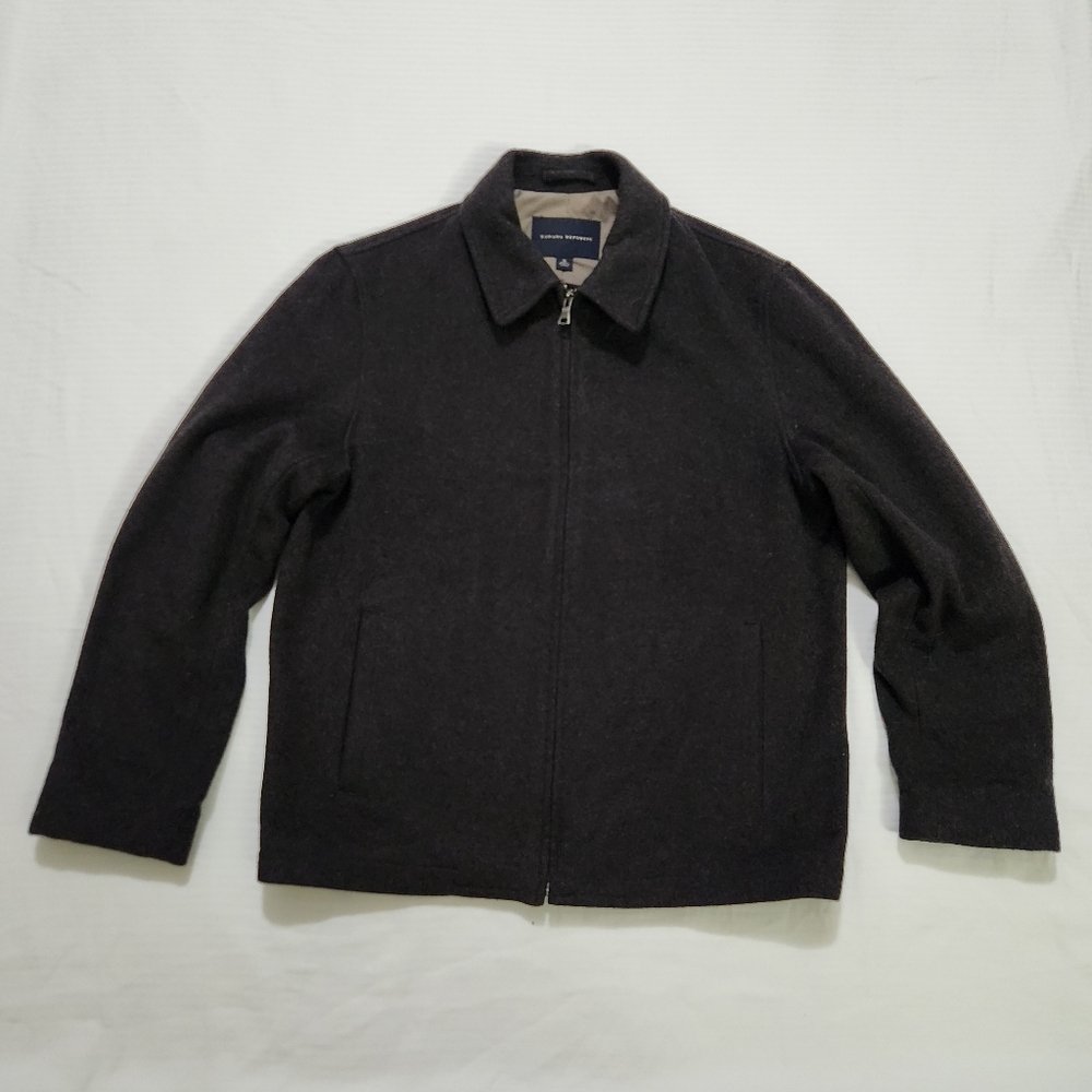 Banana Republic Wool Coach Jacket Sz M Dark Gray